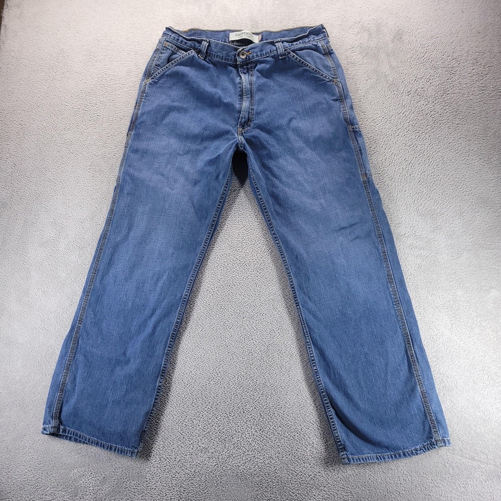 Levis Carpenter Jeans Mens 36x32 Blue Relaxed Loose Straight Workwear Denim
